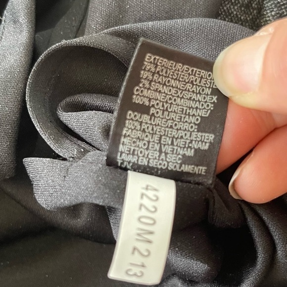 Tahari Arthur S. Levine Faux Leather Trim Dress - Picture 11 of 11